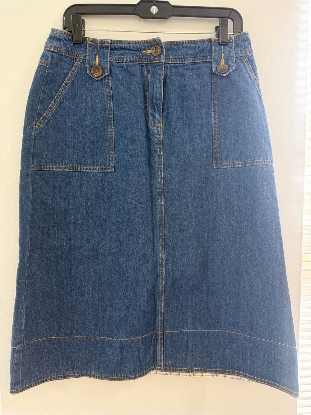 Kim Rogers Blue Denim A-Line Skirt